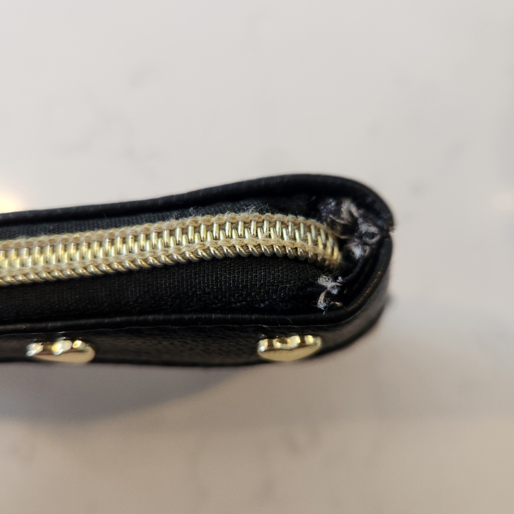 🟣 Betsey Johnson Brown and Black Leopard Print Wristlet - Picture 3 of 5